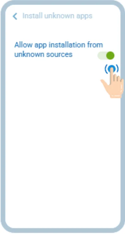 Allow installation from unknown sources on Android