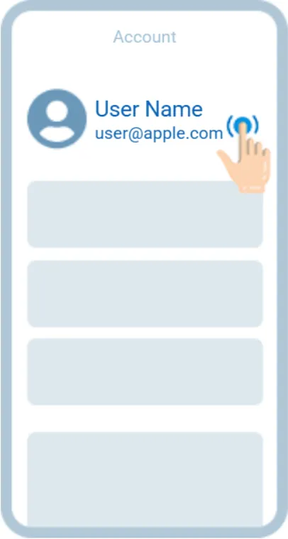 Tap your Apple ID name to view options