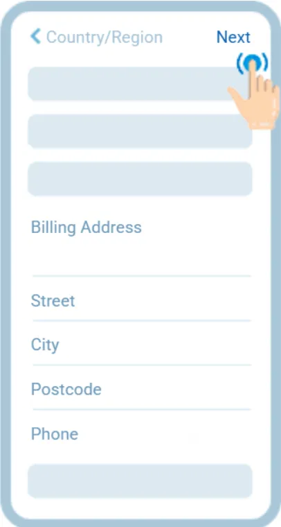 Fill address fields and choose None as payment method