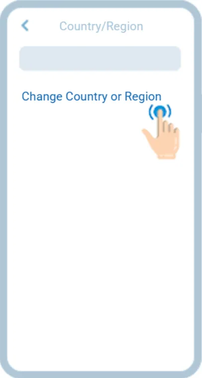 Press Change Country or Region button